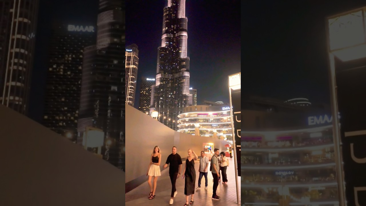 🌙 Heart-Taking Dubai Walk | Burj Khalifa & Mall Skyline 4K 🌟 #dubai #travel #4k #viral #shorts #uae