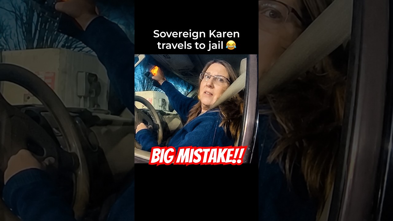 Sovereign Karen Travels To Jail 😂 #cops #police