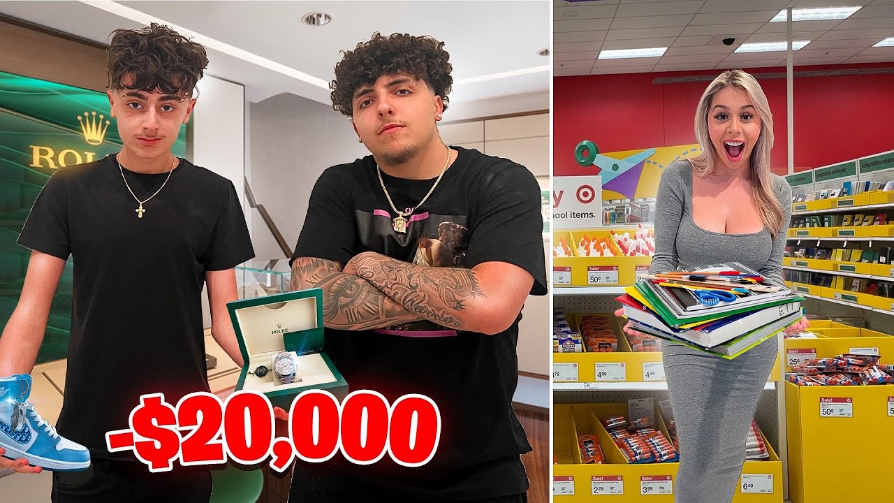 Taking Our Little Brothers BACK TO SCHOOL SHOPPING!! *JAKE PAUL ROBBED US*