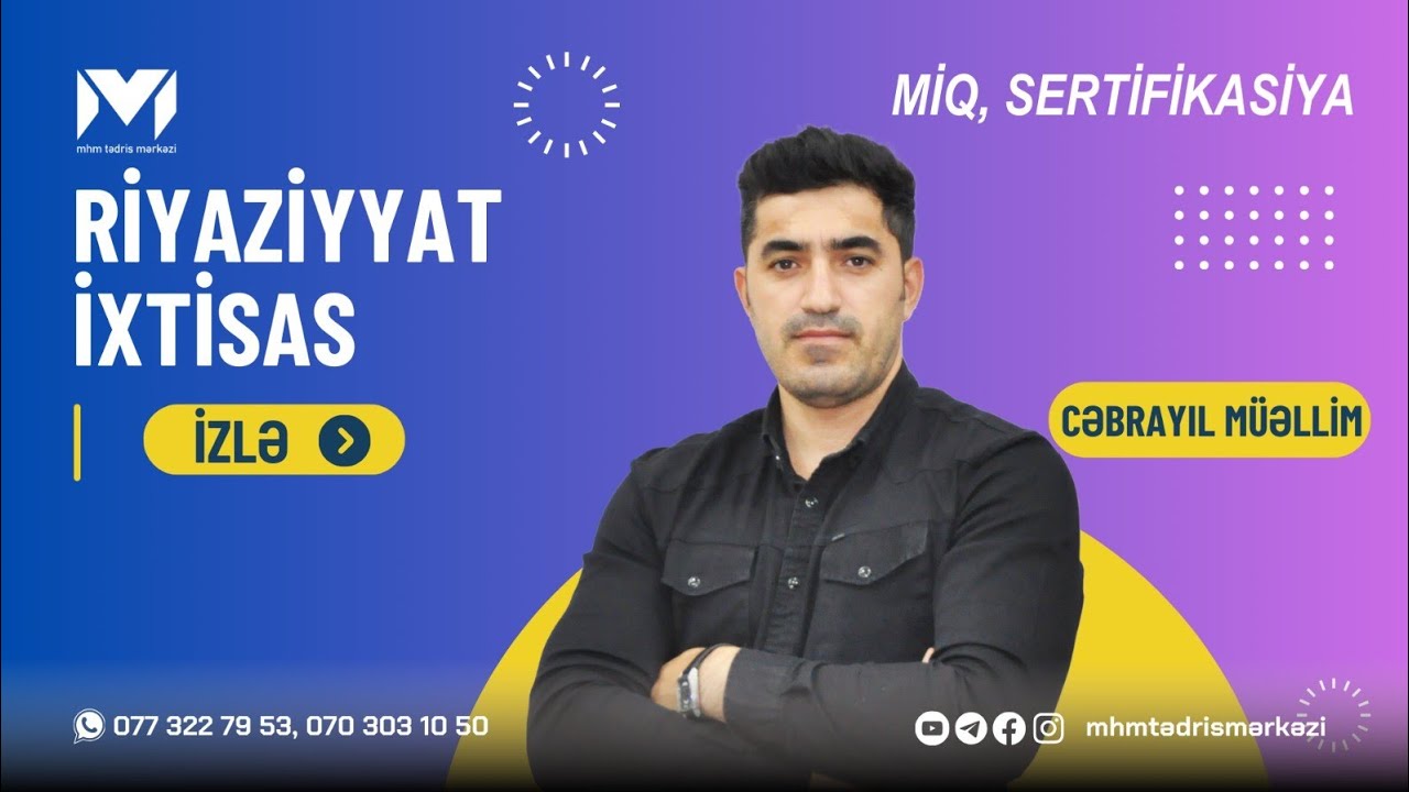 MİQ-2022/2023 -də Həndəsədən düşən sualların izahı 1-ci hissə-Cəbrayıl Həsənov