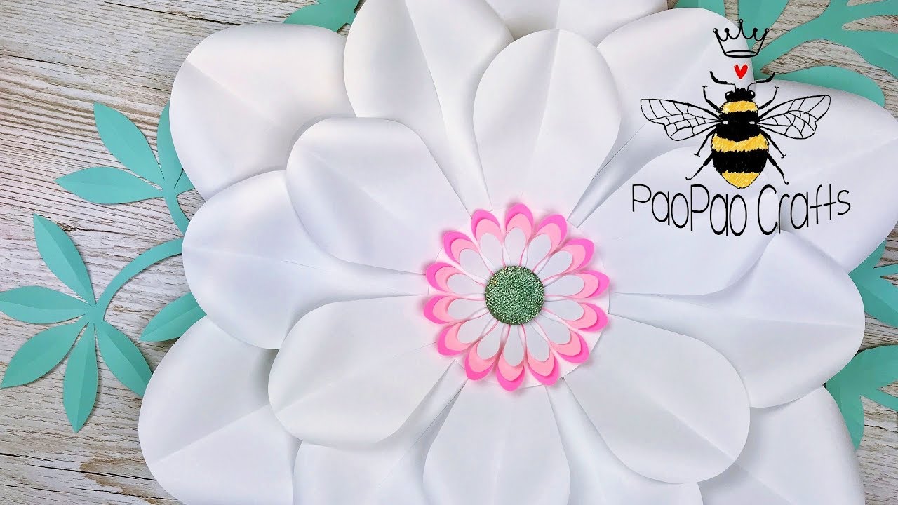 Flor gigante de papel (set de hojas incluido) |Moldes GRATIS | Giant paper flower