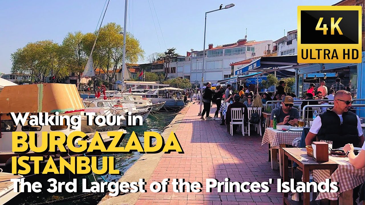 Walking Tour in 'Burgazada', Istanbul (2024) | Prince's Islands Is Not Only 'Büyükada'! | | 4K UHD