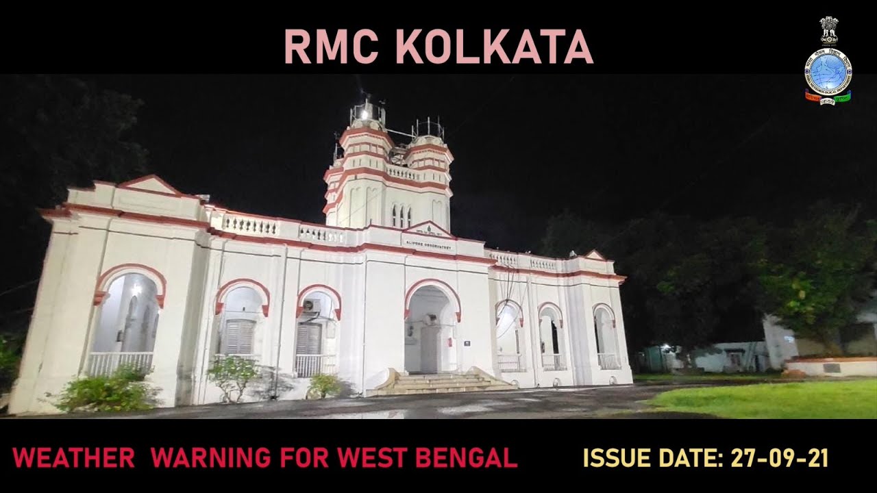 Weather Warning for West Bengal by RMC Kolkata dated 27-09-2021