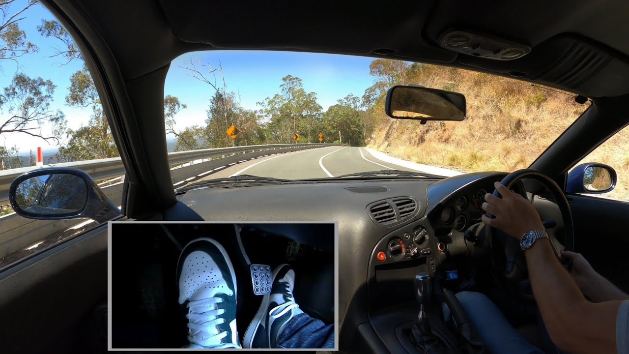 Mazda RX-7 FD RHD JDM *Full Vid* mountain road driving Australia In Car POV pedal cam Jordan AJ1