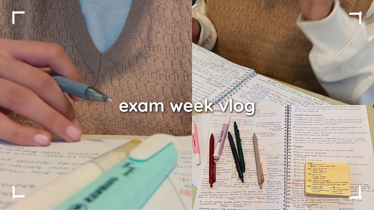 Busiest exam week study vlog 🌛 studying until endless assignments & exams end | life of a student