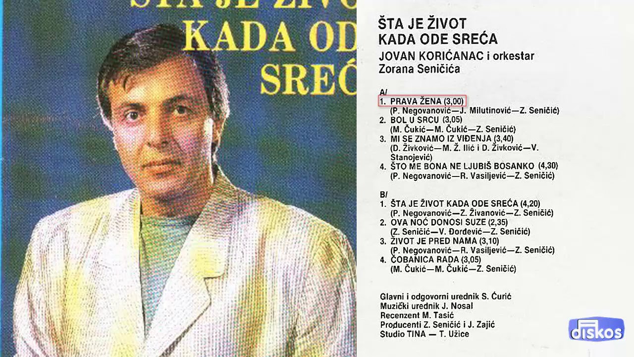 Jovan Koricanac - Prava zena - (Audio 1988)