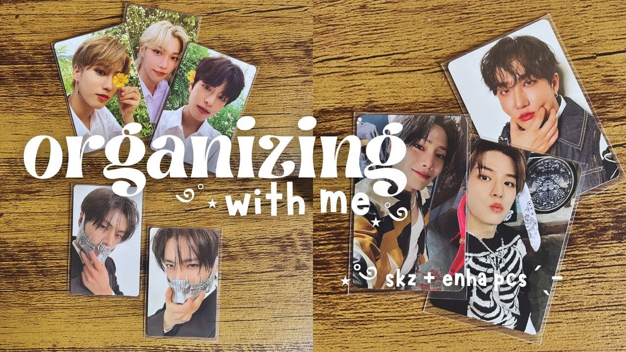 ── .✦ organizing with me - organizando photocards e conversando sobre mil coisas 🤍🎙️🥑