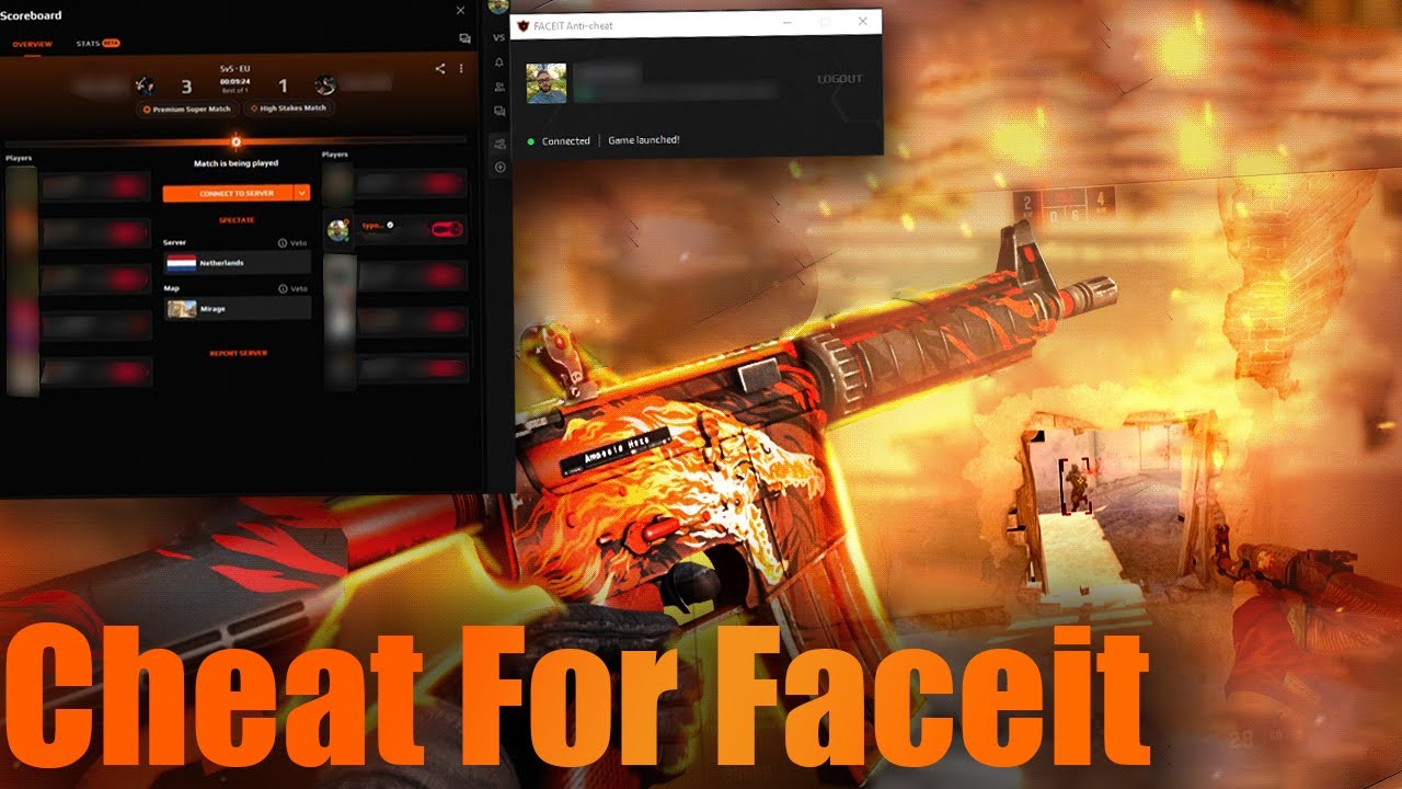 Cheating at Level 10 Faceit CS2 – Undetectable Proof