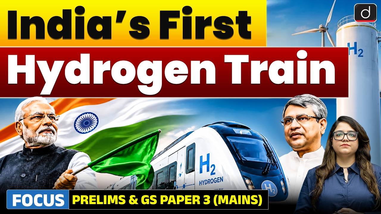 India&rsquo;s First Hydrogen Train Explained | How It Works? | Latest Update | Drishti IAS English