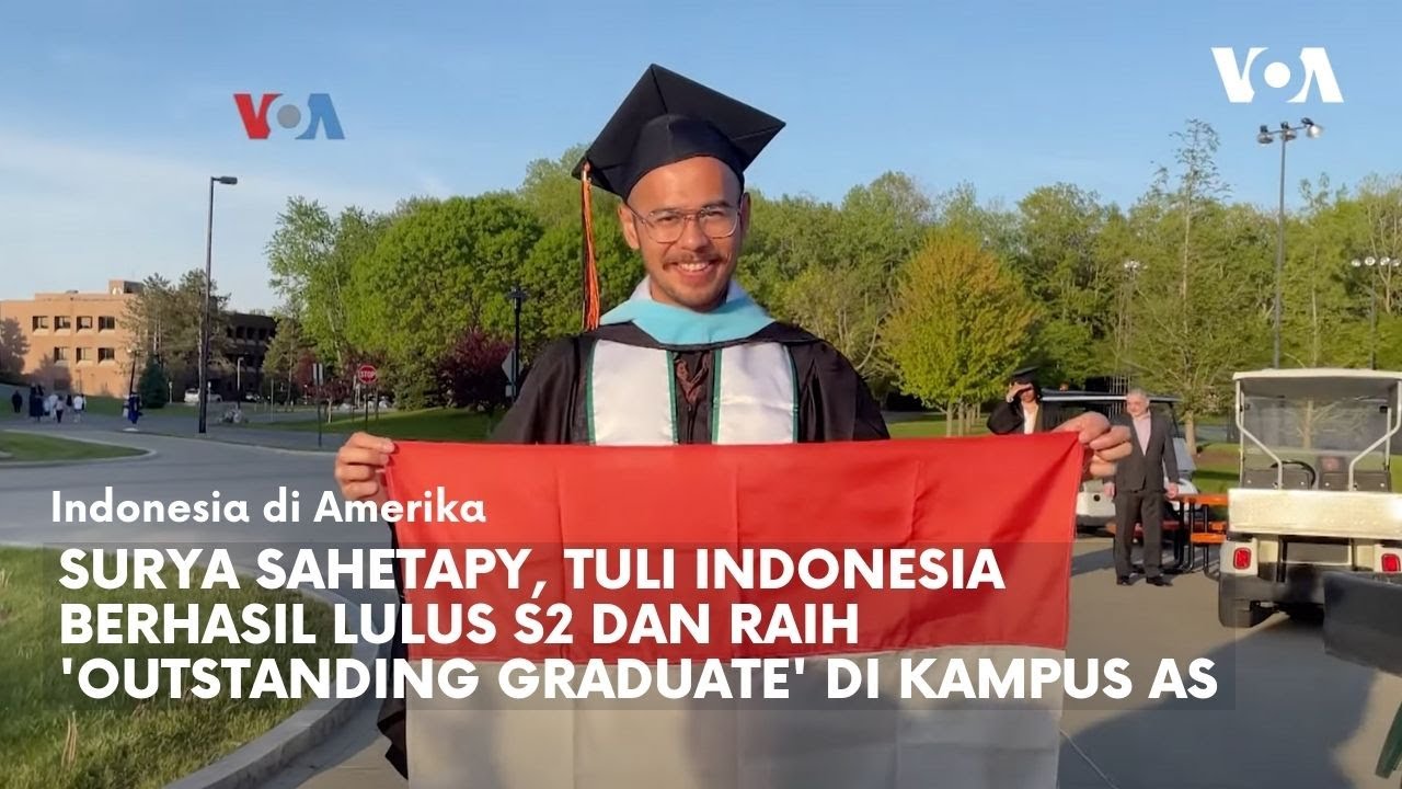 Surya Sahetapy, Tuli Indonesia Berhasil Lulus S2 dan Raih 'Outstanding Graduate' di Kampus AS