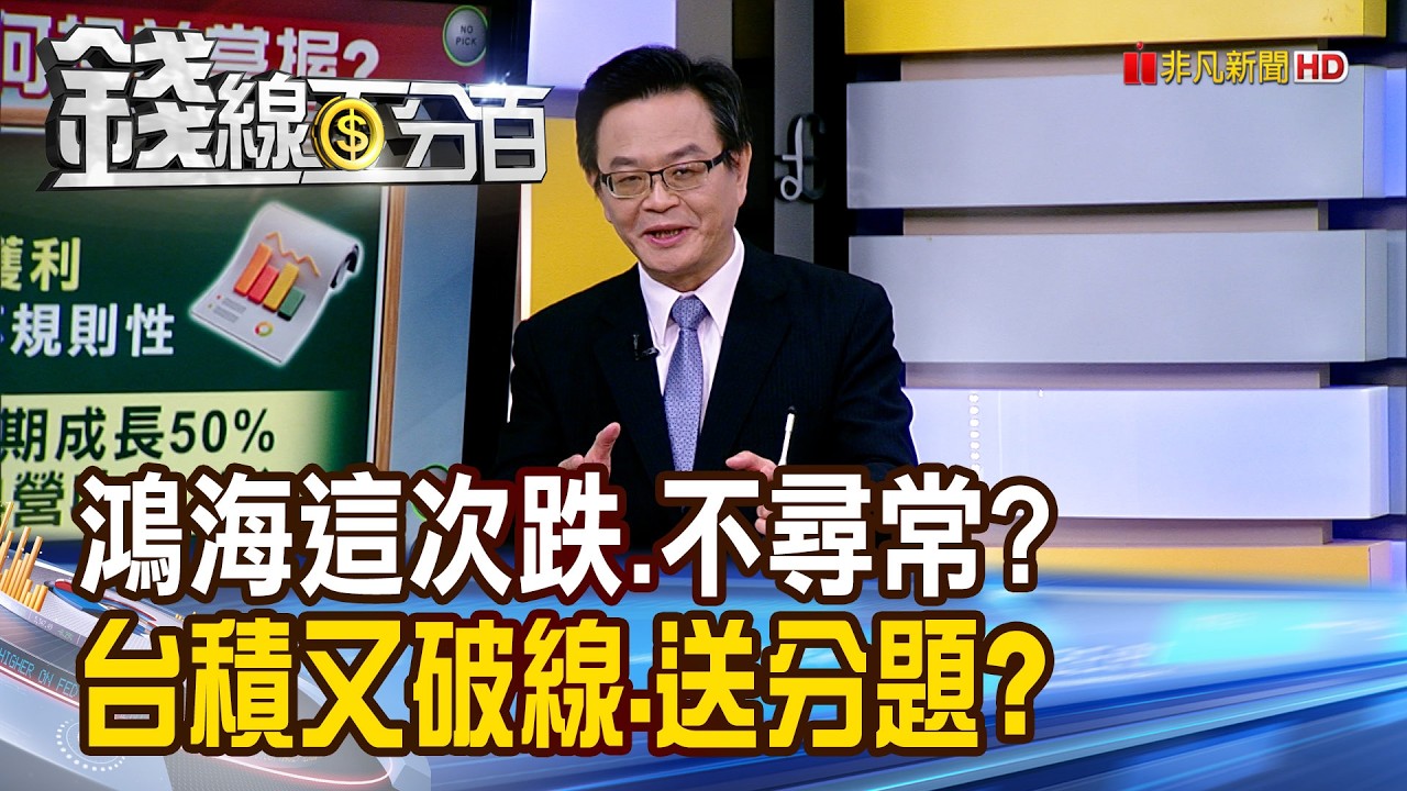 《鴻海這次跌.不尋常? 台積又破線.送分題?》【錢線百分百】20260319-1│非凡財經新聞│