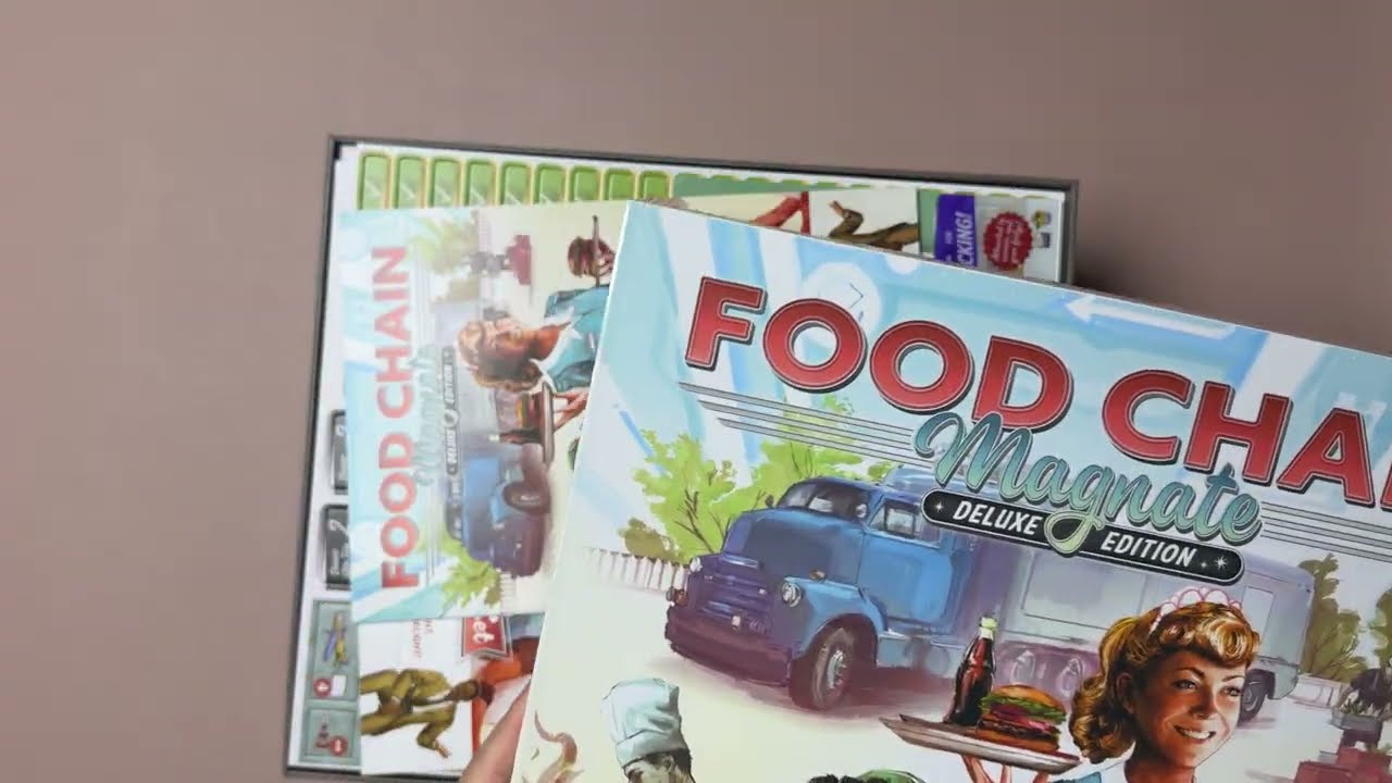 Food Chain Magnate Deluxe Edition Unboxing & Component Overview Part01