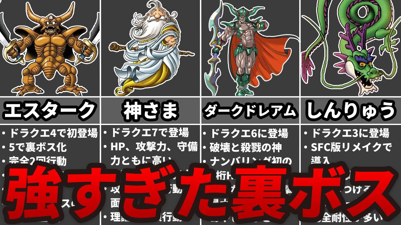 ドラクエ史に残る異常に強すぎた裏ボスランキング TOP9