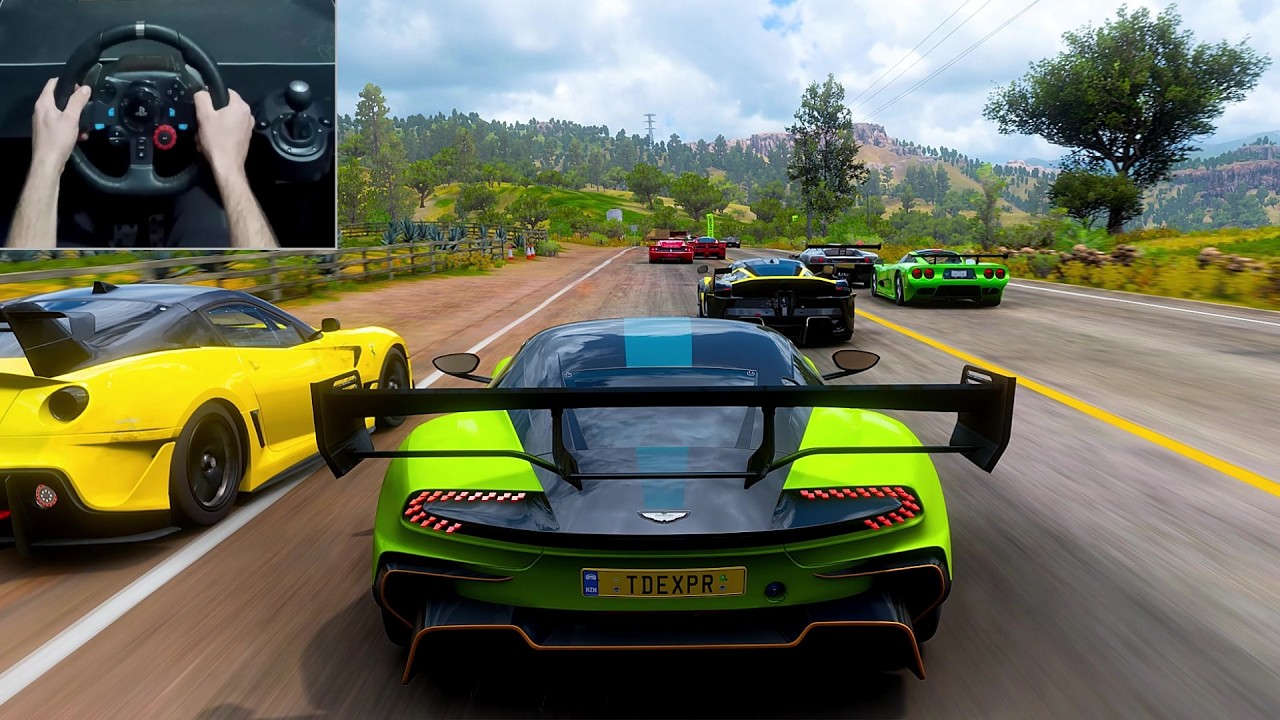 Aston Martin Vulcan Goliath Race - forza horizon5 | logitech g29 steering wheel