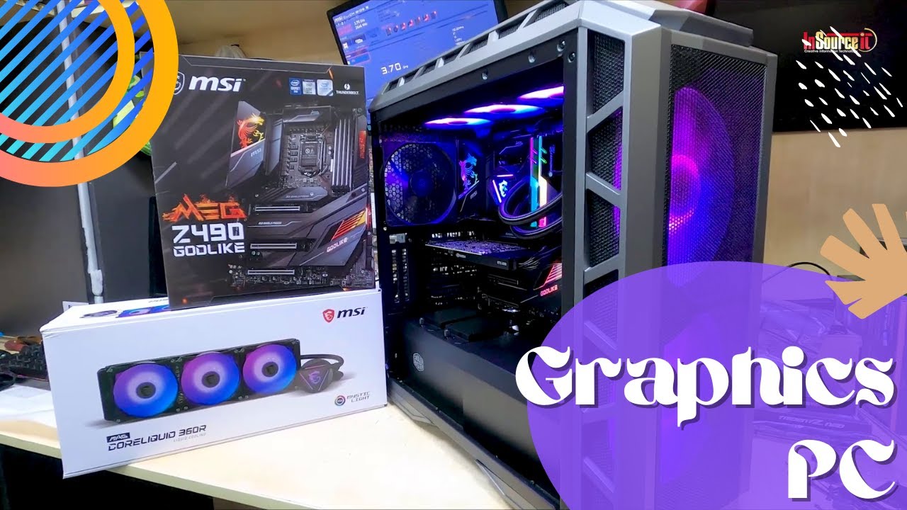 Материнская плата MSI MEG Z490 Godlike с процессором Intel Core i9-10900K и графической настройко...