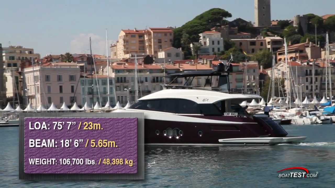 Monte Carlo Yachts 76 Test 2012- By BoatTest.com