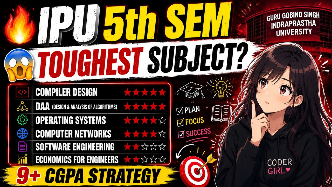 IPU 5th Semester Reality Check 😱 | Toughest Subject Revealed + 9+ CGPA Strategy | CSE/IT 2026