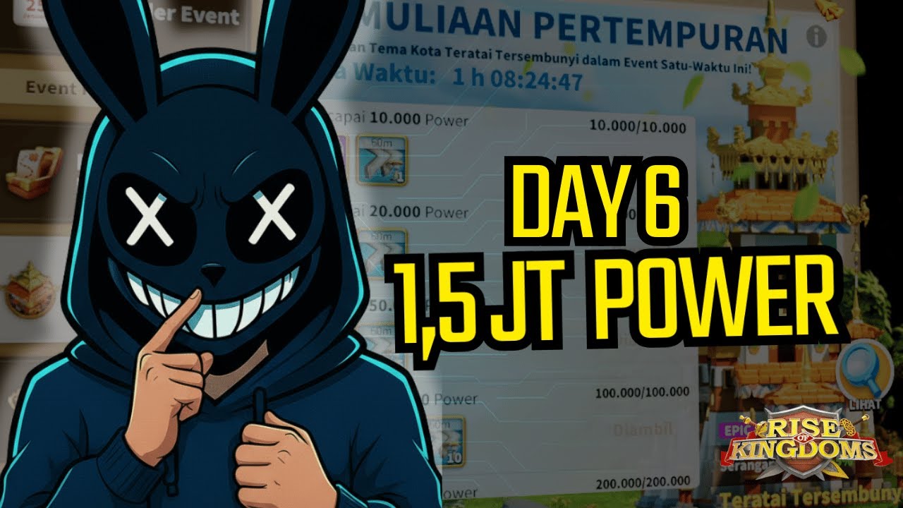 DAY 6 Archer F2P — Push  TERATAI 1,5 JUTA Power 😎 | Rise of Kingdoms
