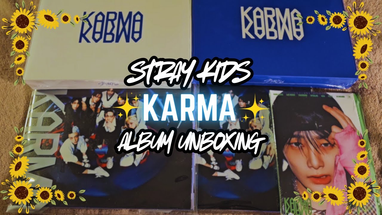 ♥ STRAY KIDS  스트레이 키즈 KARMA ALBUM UNBOXING (limited, ceremony, hooray, accordion versions) ♥