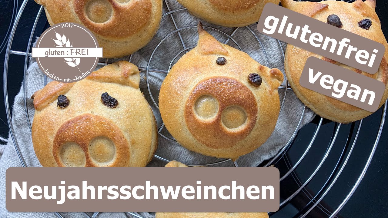 Neujahrsschweinchen / Glücksschwein / vegane Rezepte / Neujahrsgebäck / glutenfrei backen mit Nadine