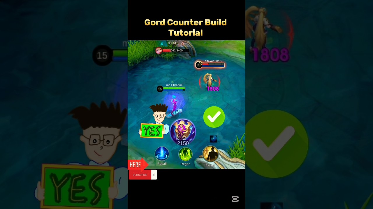 Gord Counter Build Tutorial Mobile legends #ml2b #gord #mlbb #tutorial