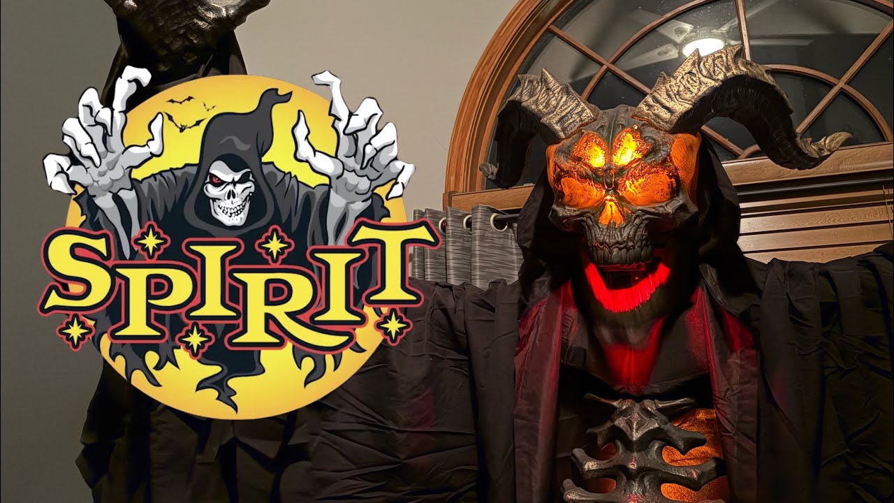 Распаковка и демонстрация Fire Demon Animatronic Spirit на Хэллоуин 2025