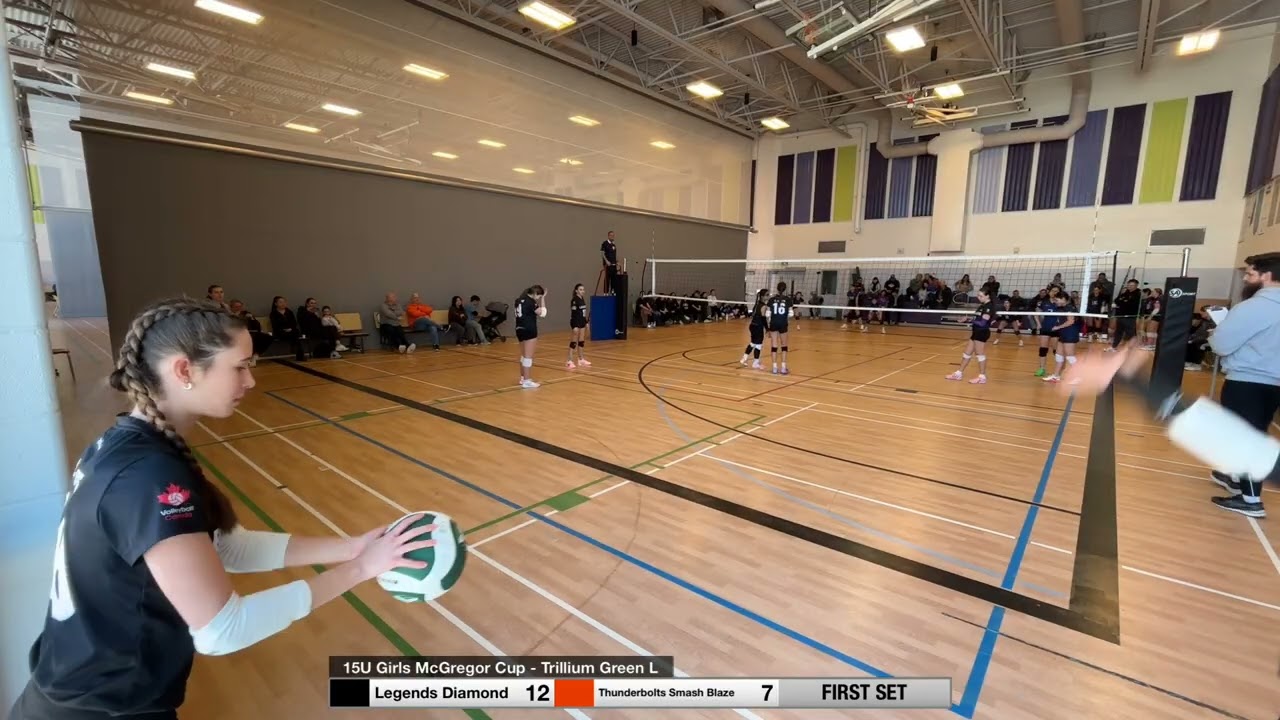 15U Girls McGregor Cup Trillium Green L: Vaughan Legend Diamonds vs Thunderbolts Pool Set 2