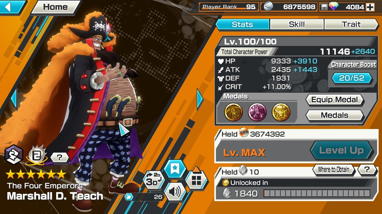 Ex Yonko Blackbeard/OPBR Gameplay