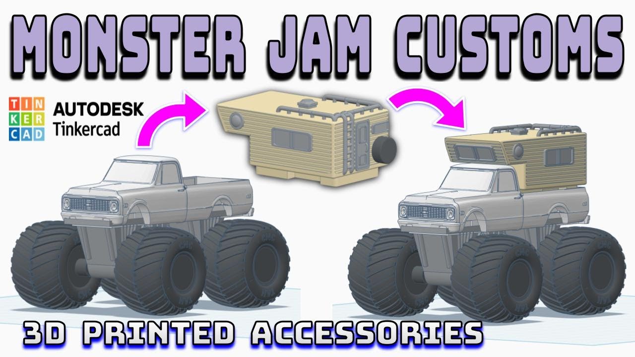 Designing a 3D-Printable Camper Shell for Monster Jam Hot Wheels in Tinkercad