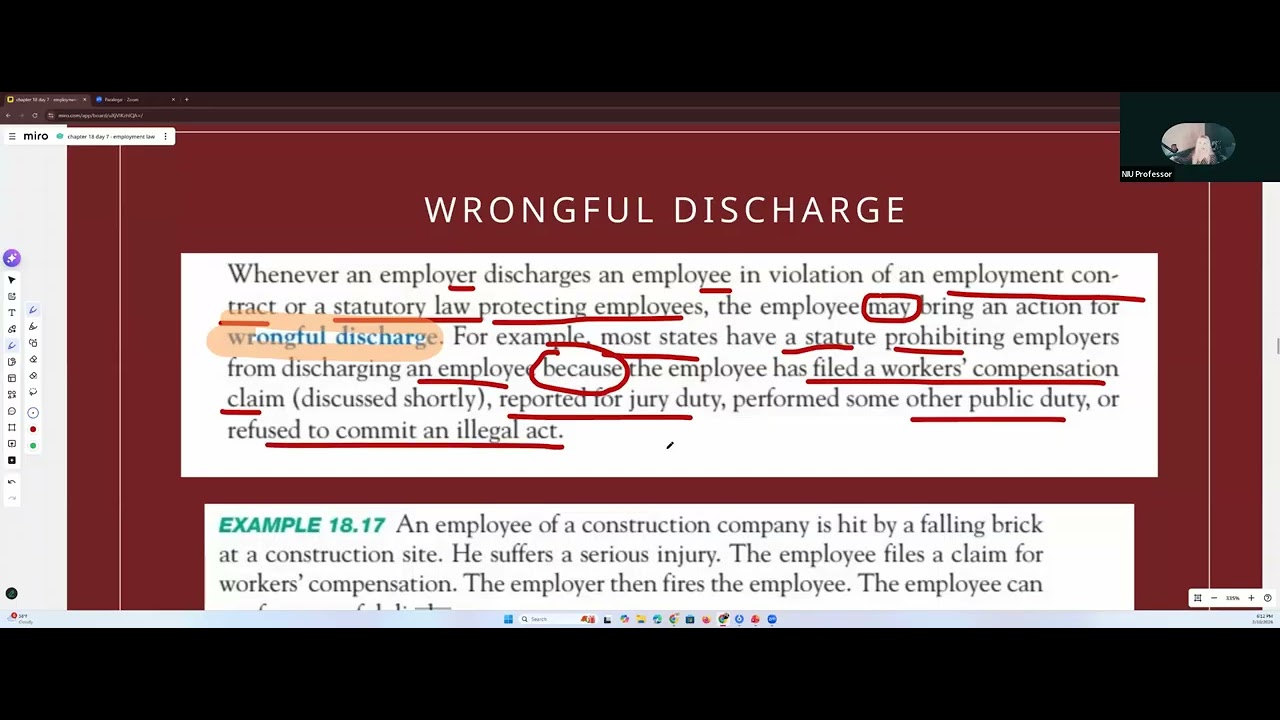 Eployment Law - Wrongful Discharge