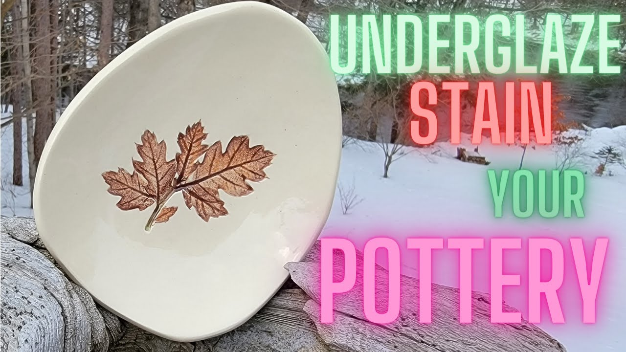 How to Under glaze Stain On Low Fire Clay, use a Digital Kiln,  with 04 bisque clay and 05 glaze