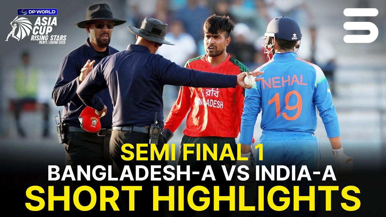 Short Highlights | Bangladesh-A vs India-A | SEMI FINAL 01 | Asia Cup Raising Stars 2025 | ZH1K