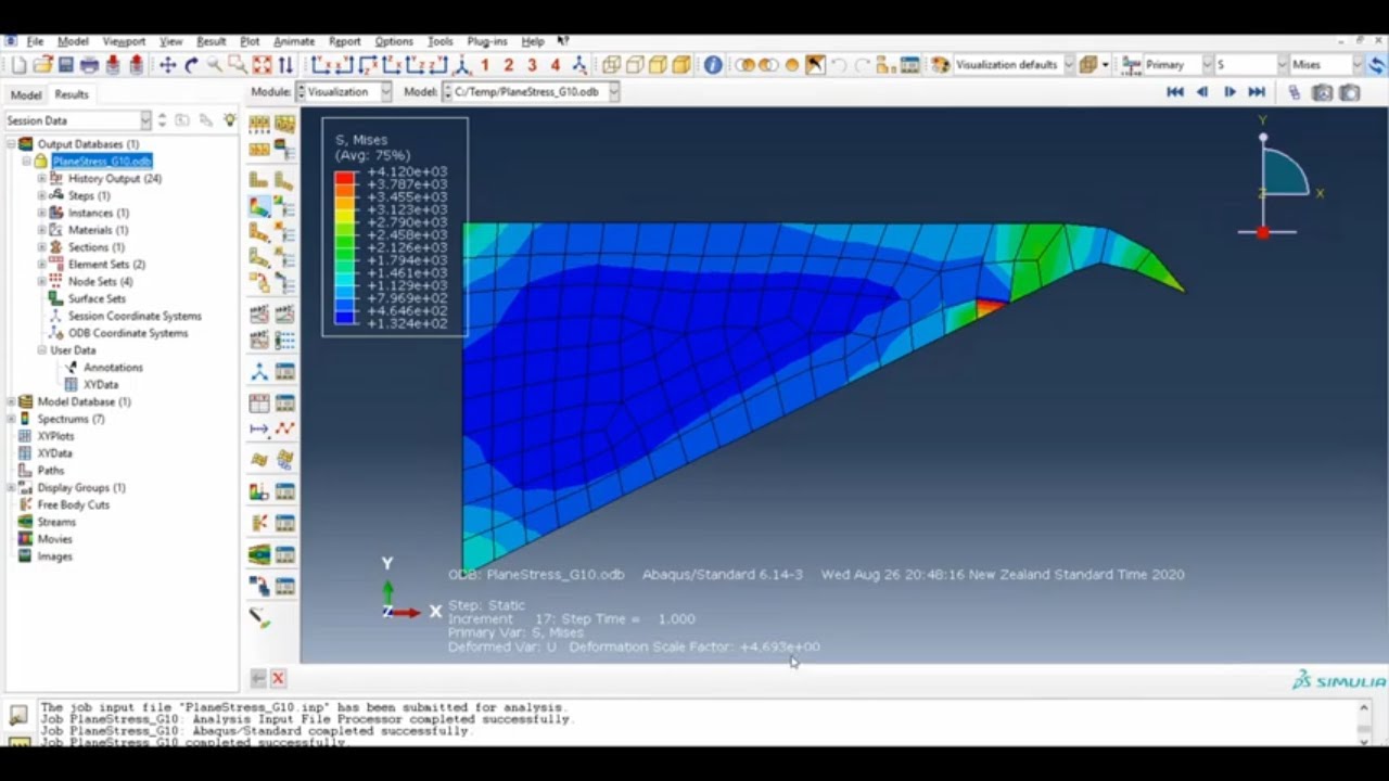 Finite element analysis through ABAQUS Chapter 1 (7 2D plate element modeling)