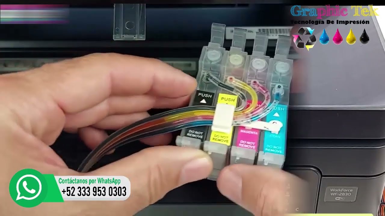 Instalacion Sistema Tinta Continua Epson Serie Work Force WF-2830, WF-2831, WF-2835, WF-2838