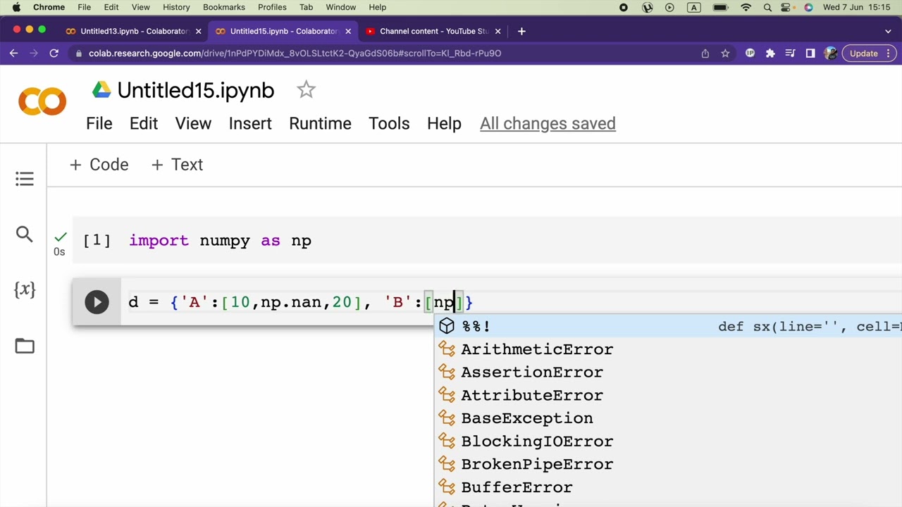 How to create a Pandas DataFrame using Nan values (null values)