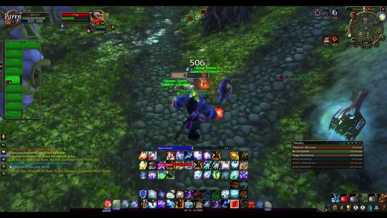 WoW Classic Vanilla Era: Enhancement Shaman WSG PvP, Windfury Crits & L2Peeeage