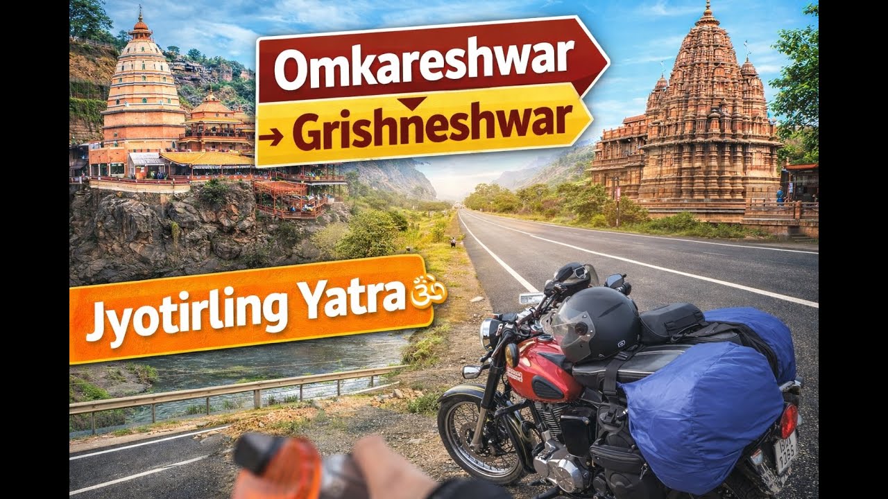 🏍️ Omkareshwar se Grishneshwar Jyotirling Yatra | Patni ke saath Bike Motovlog | Real Highway Ride