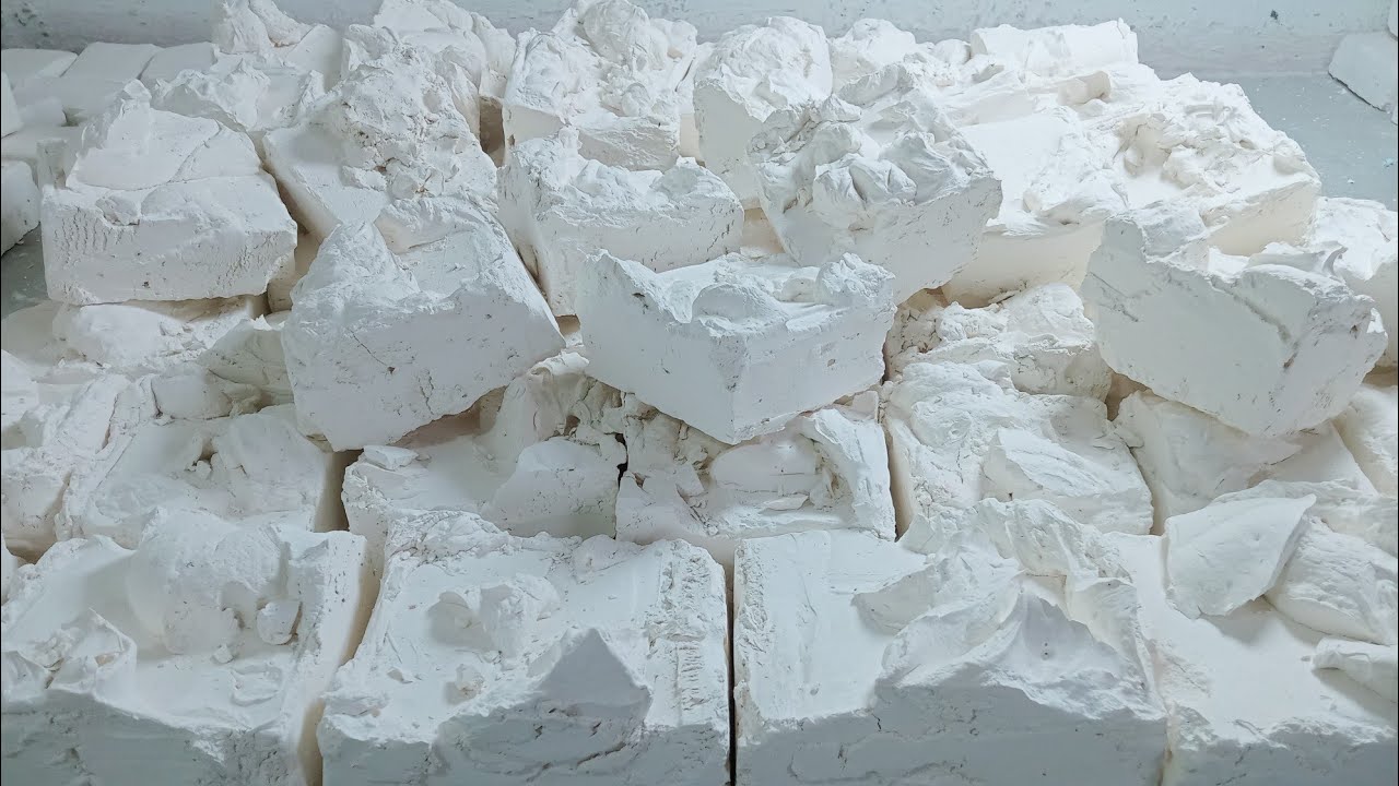 Extra Soft white gym chalk homemade blocks Crushing | Crunchy | Crispy | Satisfying | ASMR