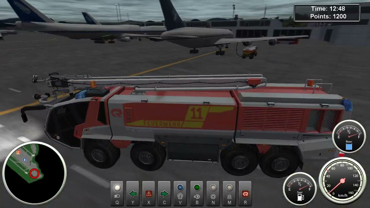 Airport Firefighter simulator (2012) - 2 Emergency landings on 1 day #10