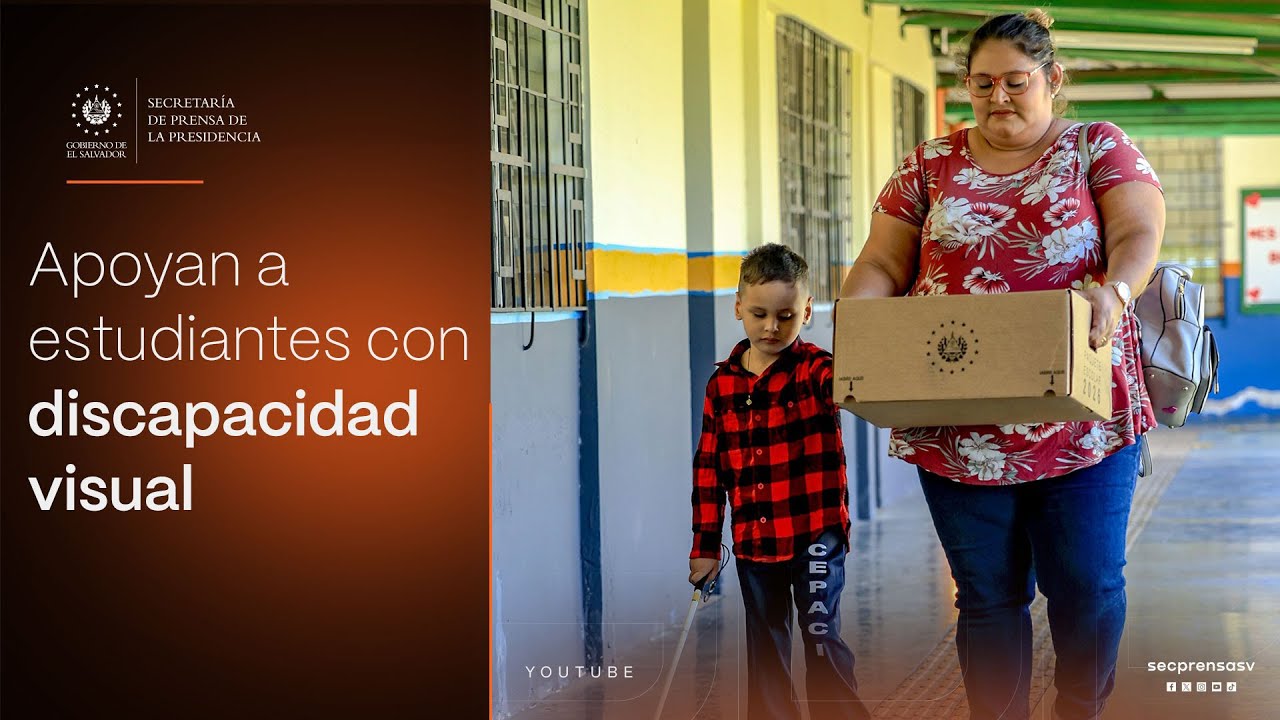 Gobierno del Presidente Bukele avanza en inclusión y apoyo a estudiantes con discapacidad visual