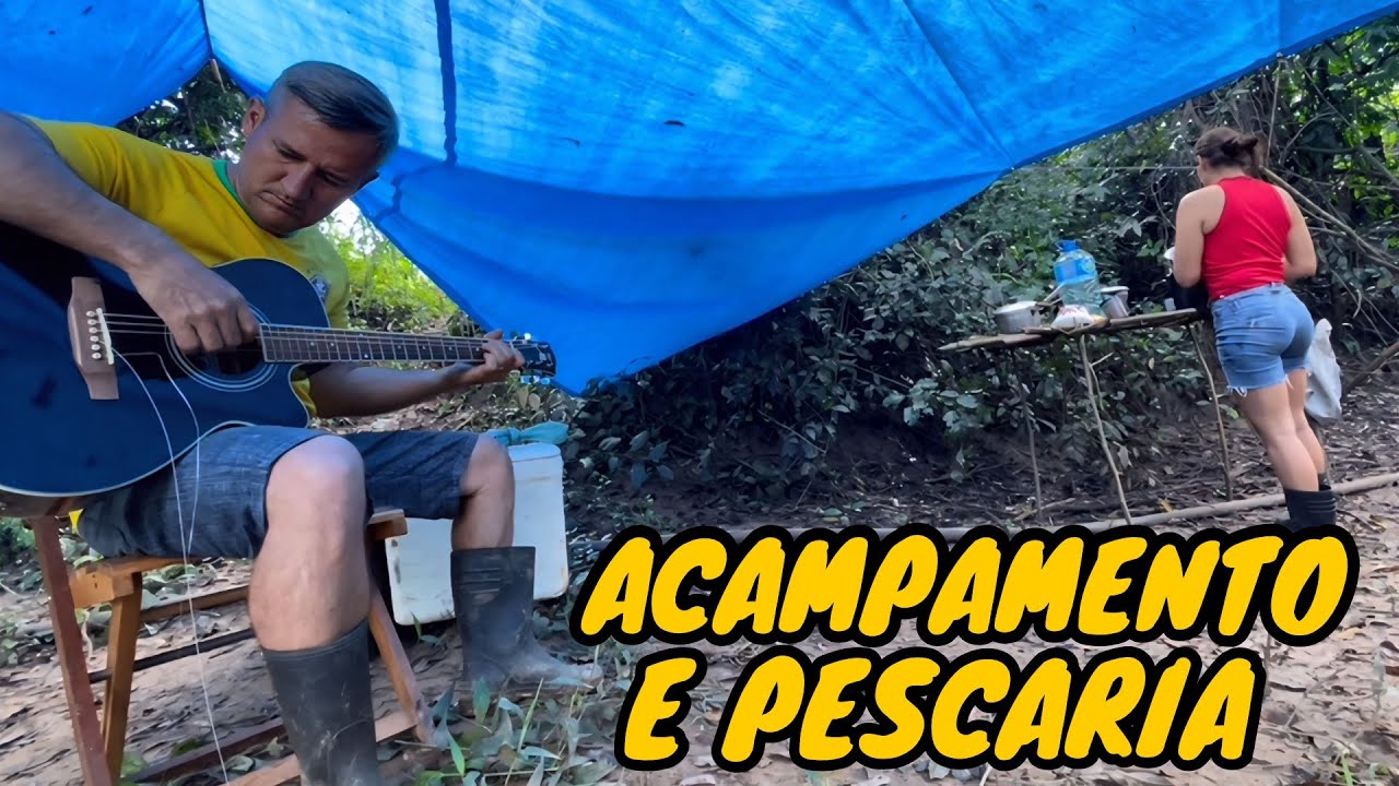 Acampamento e pescaria no Rio das Almas. Fizemos almoço na beira do rio.
