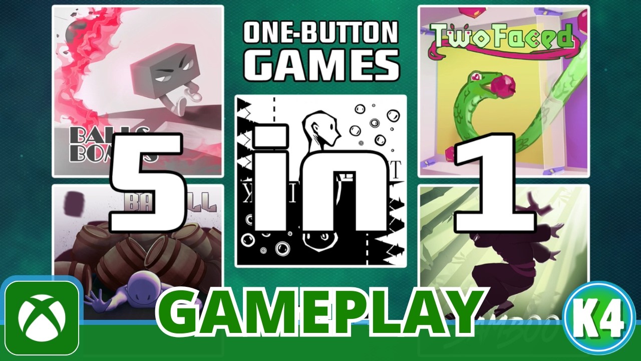 Minigame Madness With One-Button Games 5-In-1 Volume 4 | First Look Xbox Gameplay (Triple Stack)