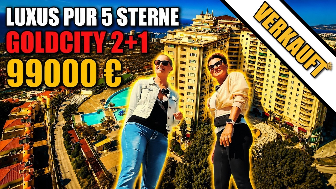 GOLDCITY Alanya SCHNÄPPCHEN! Luxus Wohnung 80m² | 2 Schlafzimmer | 2 Bäder | Mega Resort 2+1