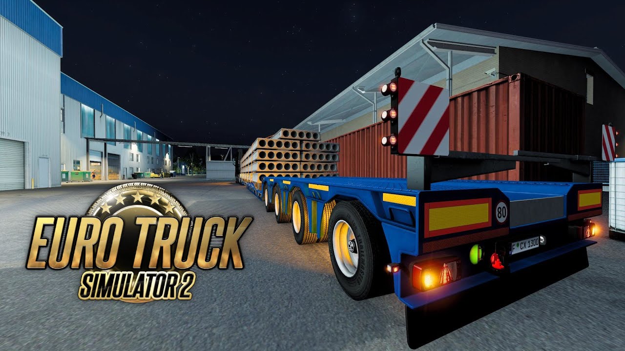 #ETS2 Heavy Cargo Concrete Beams @CEVALogistics to @transfesalogistics #Stuttgart to #Bern