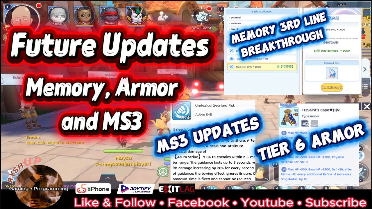 Ragnarok M Classic: NEW ARMOR UPGRADE! MEMORY BREAK THROUGH! MS3 UPDATES!