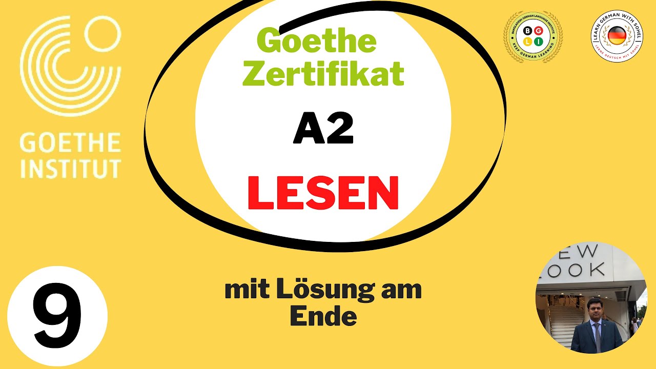 Goethe Zertifikat A2 || LESEN Modelltest mit Lösung am Ende || Test-9