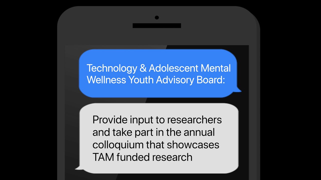 Technology Adolescent Mental Wellness Youth Advisory Board