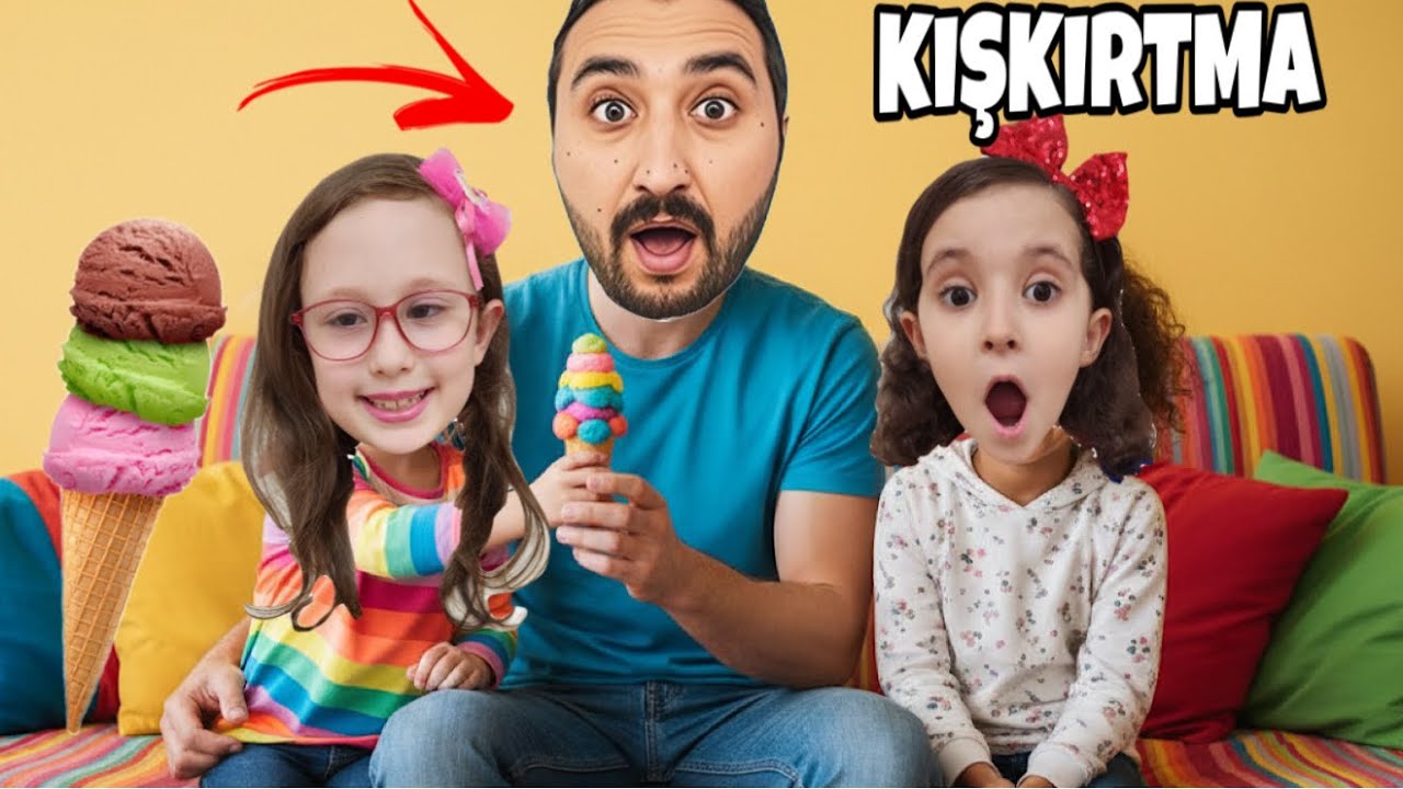 BAHAR VE BANU ALYA İLE GÖKHANA HAMURDAN DONDURMA ŞAKASI YAPTIK !! 