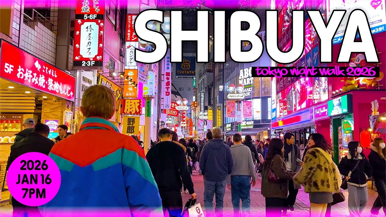 【渋谷】Night Walk 7PM｜夜の渋谷の喧騒！溢れる人と光の街を歩きましょう！｜2026年1月　 4K Travel