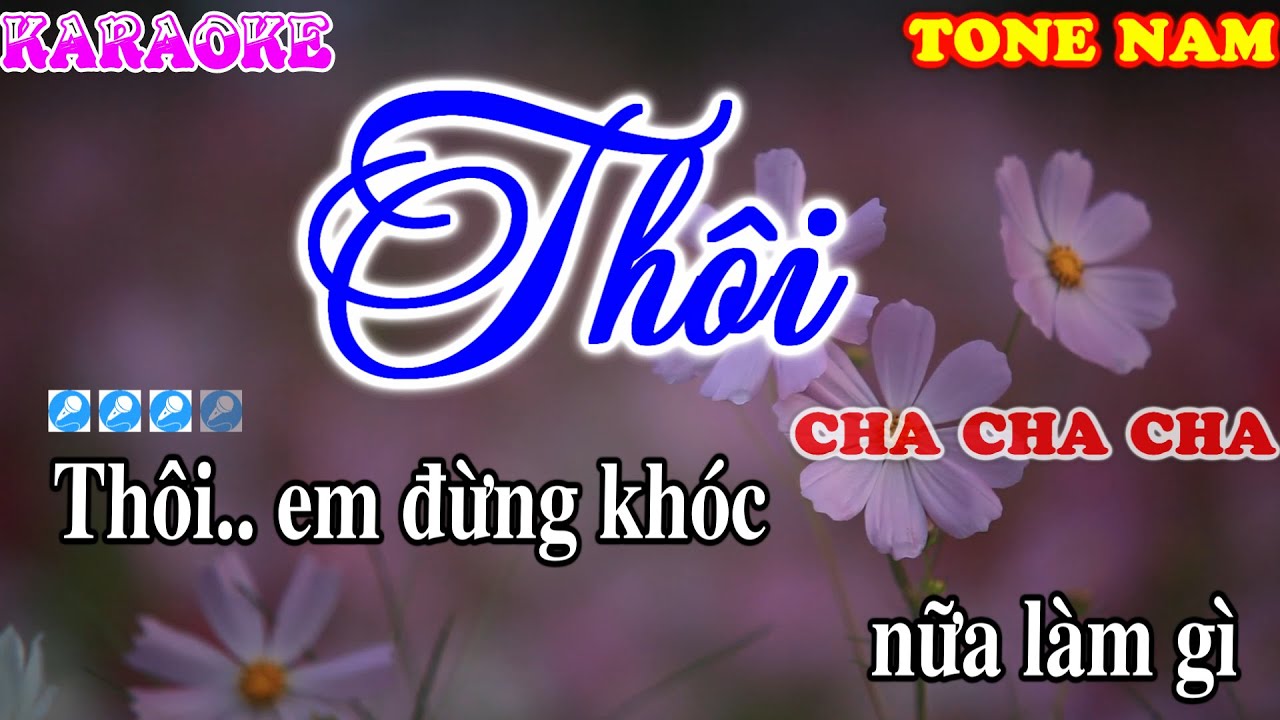 Karaoke Thôi Tone Nam CHA-CHA-CHA | Karaoke Thanh Tòng | Thanh tòng Music (ST: Y Vân)